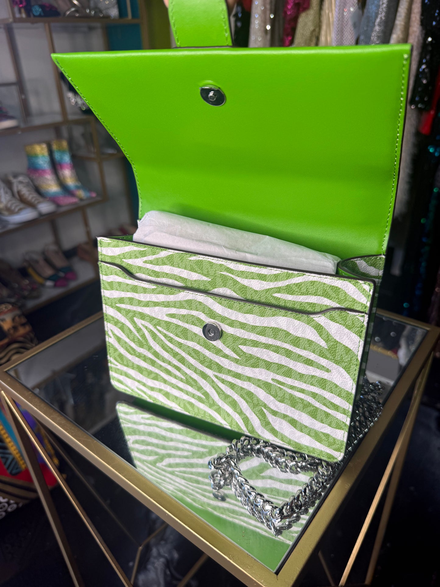Greenwich Small Zebra Print Handbag