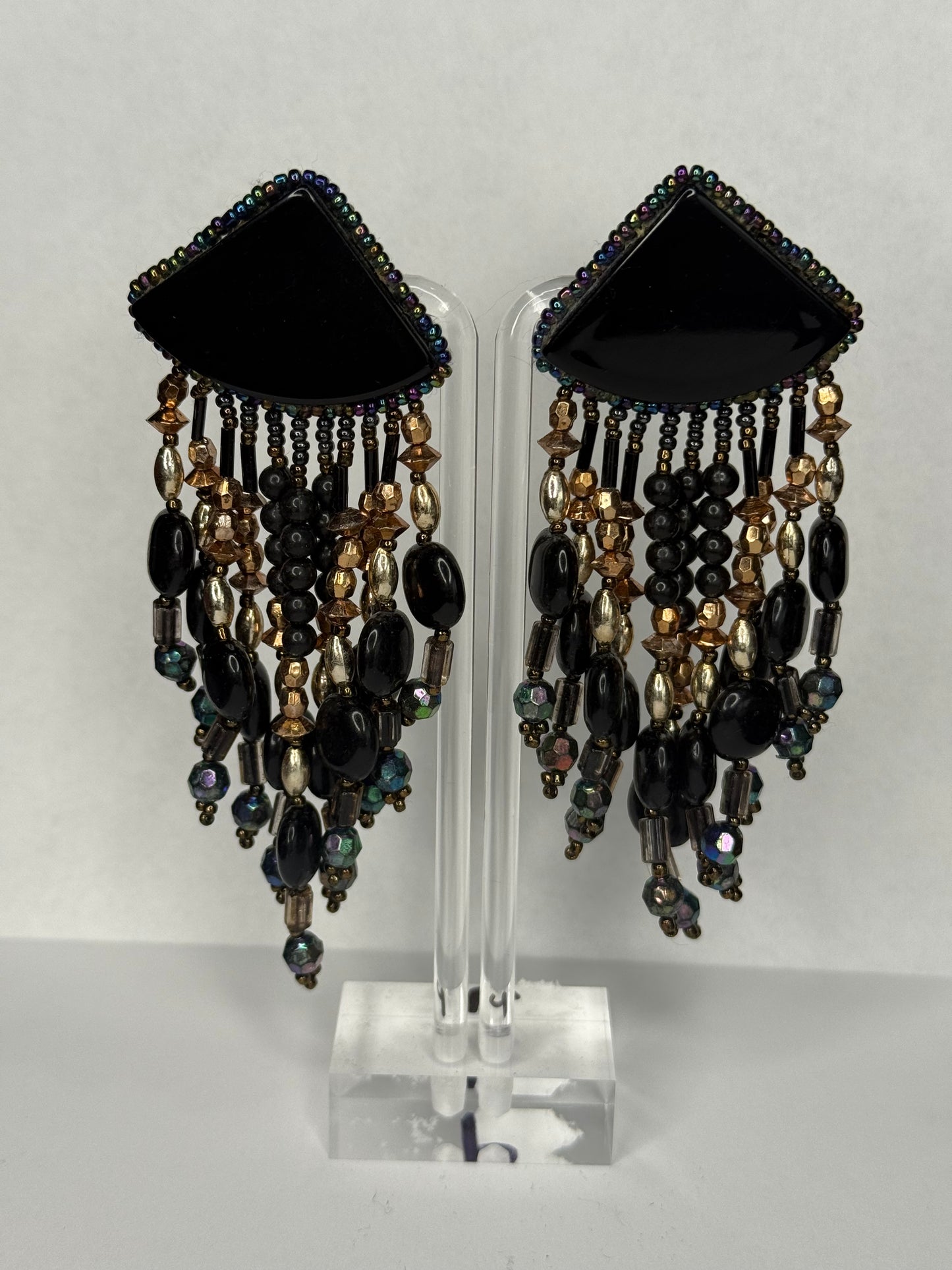 VTG Oil-spill Beaded Earrings