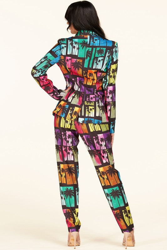 Palms De Luxe Blazer & Pants Set