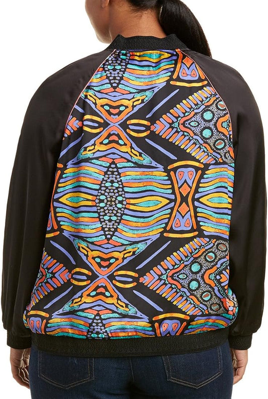 Geo Print Bomber Jacket