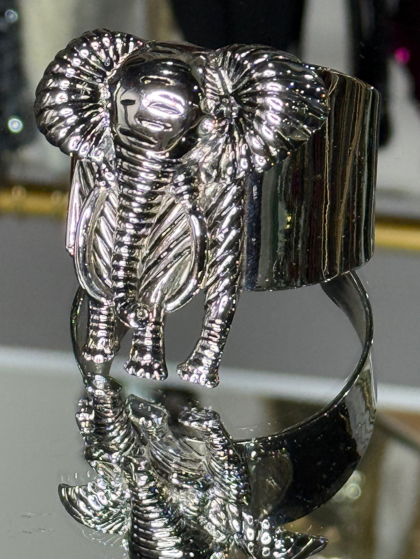 Elephant Open Cuff Bracelet