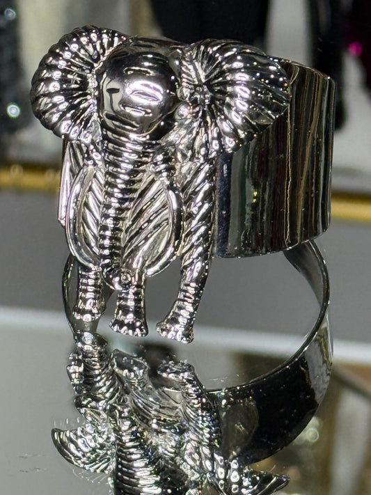 Elephant Open Cuff Bracelet