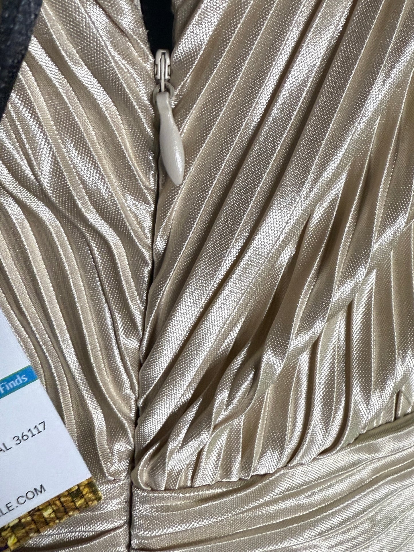 Pleated Satin Layered Midi Dress