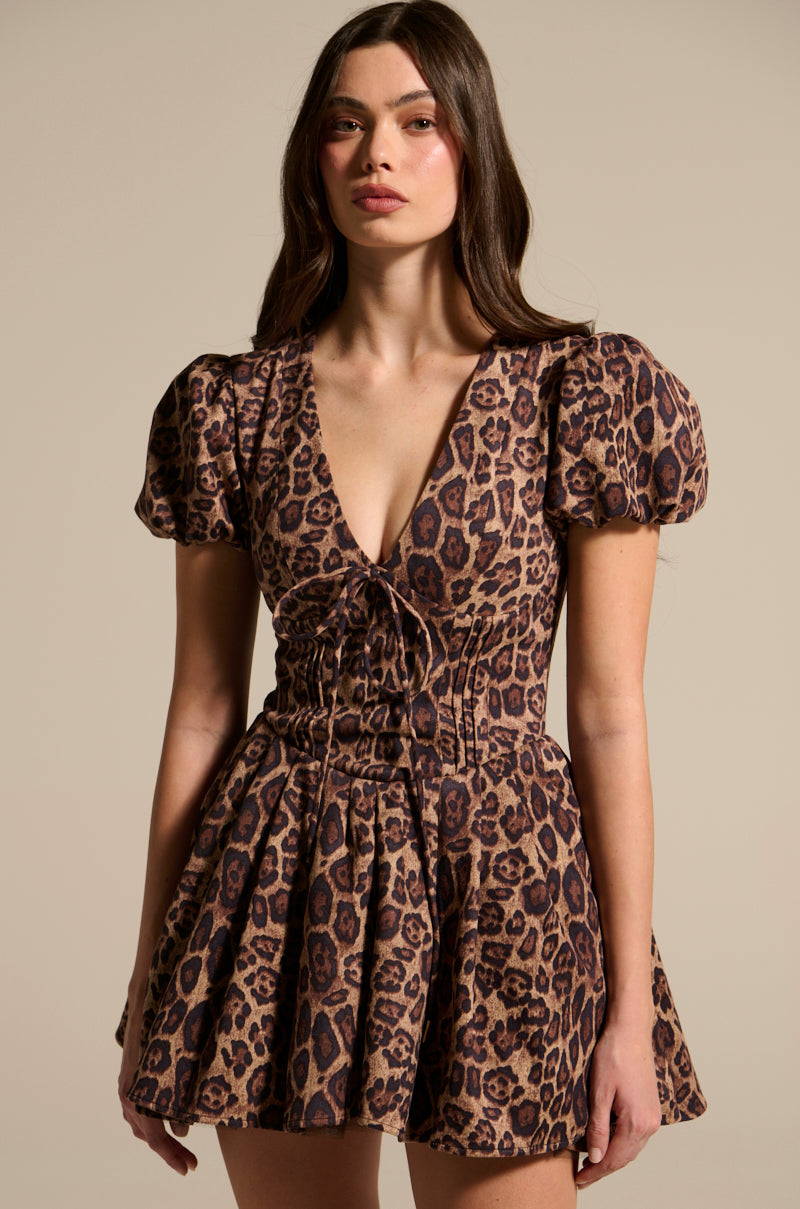 Akira Leopard Dress Mini Dress