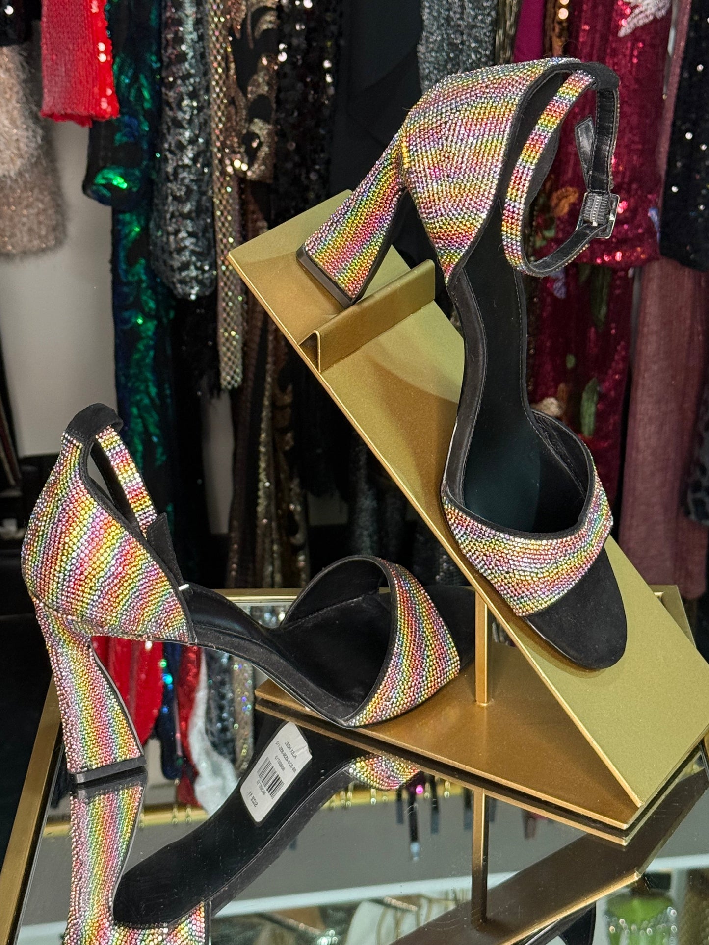 Rhinestone Rainbow Heels