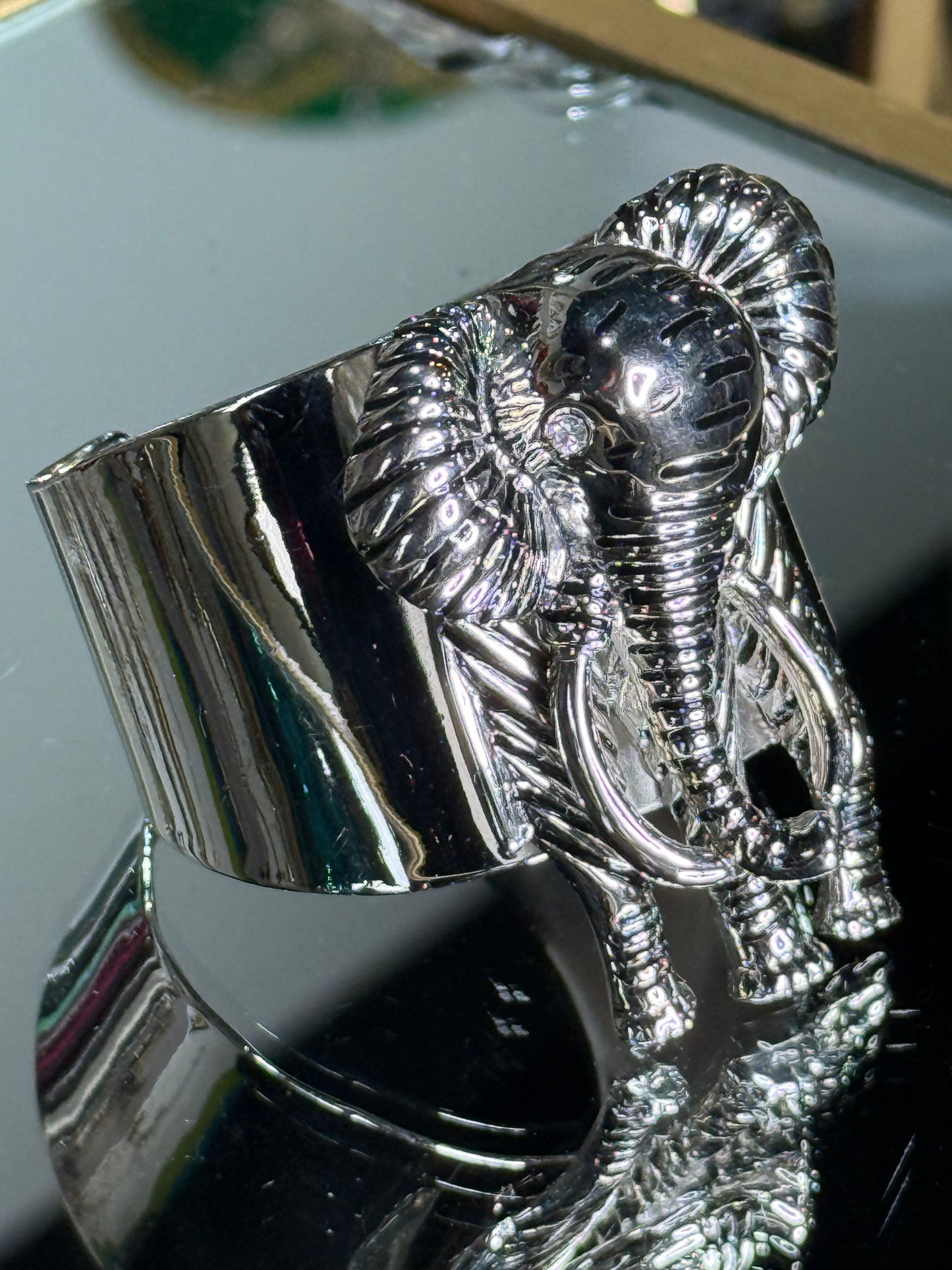 Elephant Open Cuff Bracelet