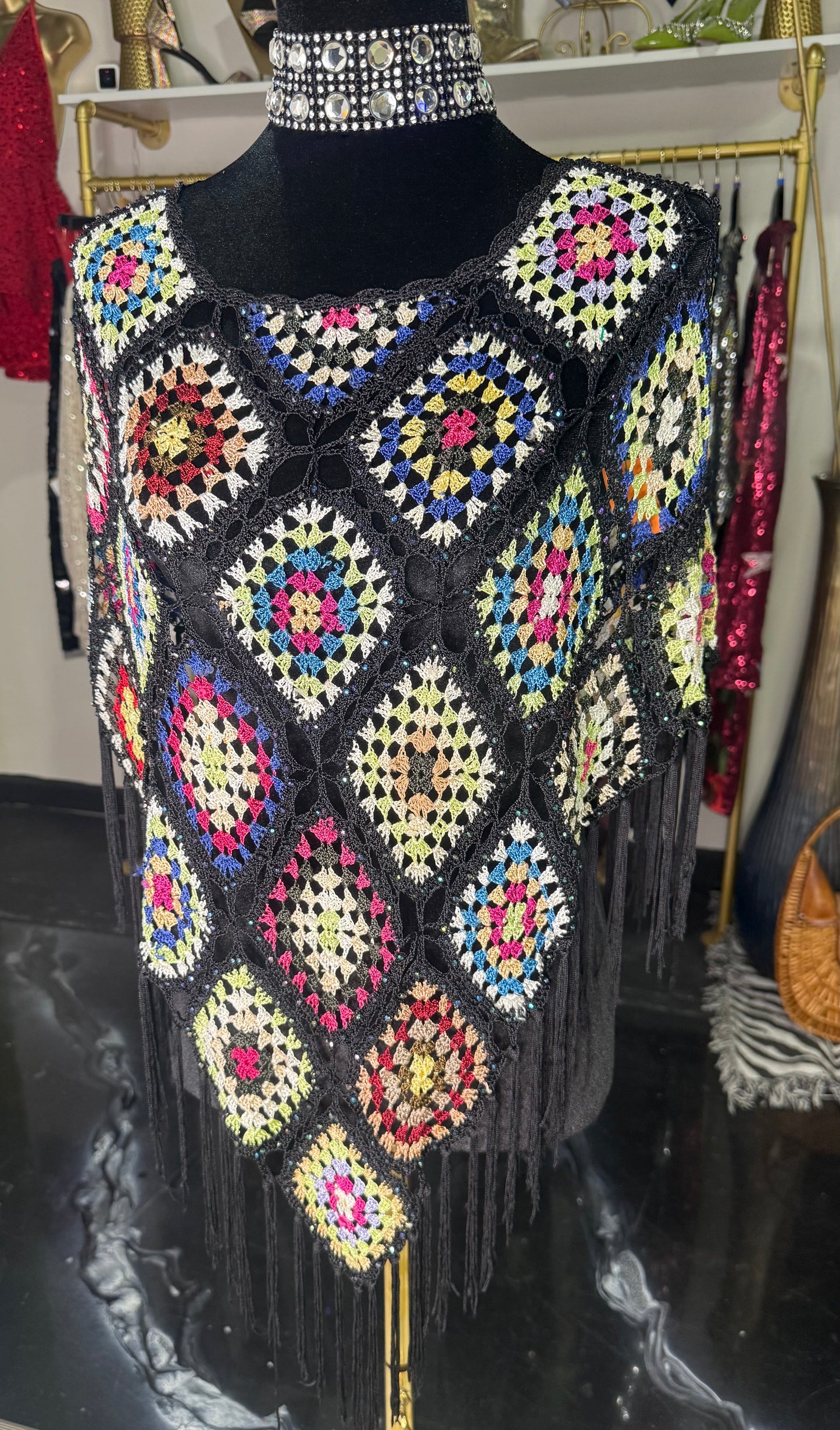 Handmade Crochet Poncho Shawl