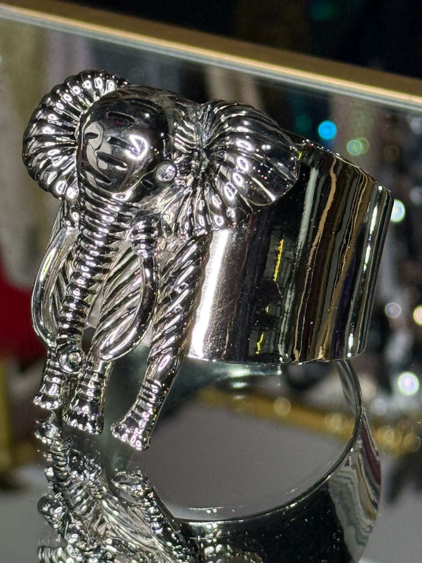 Elephant Open Cuff Bracelet