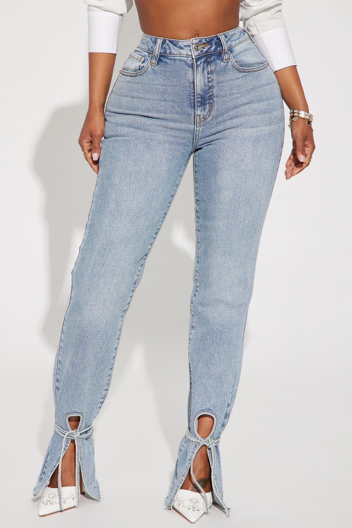 Tied Up Denim Jeans