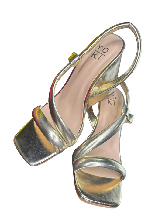 Gold Metallic Wedge Heels