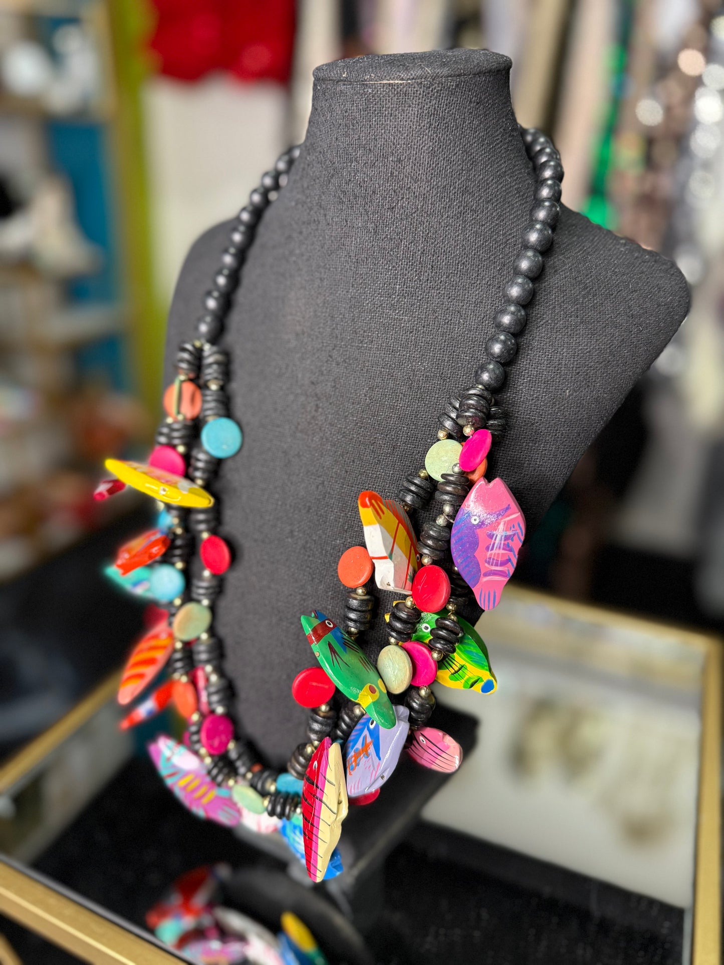 Handmade Wooden Fish Necklace