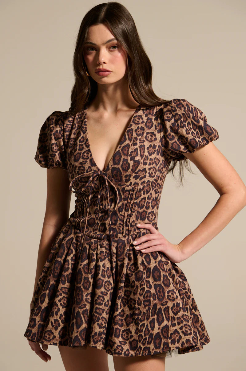 Akira Leopard Dress Mini Dress