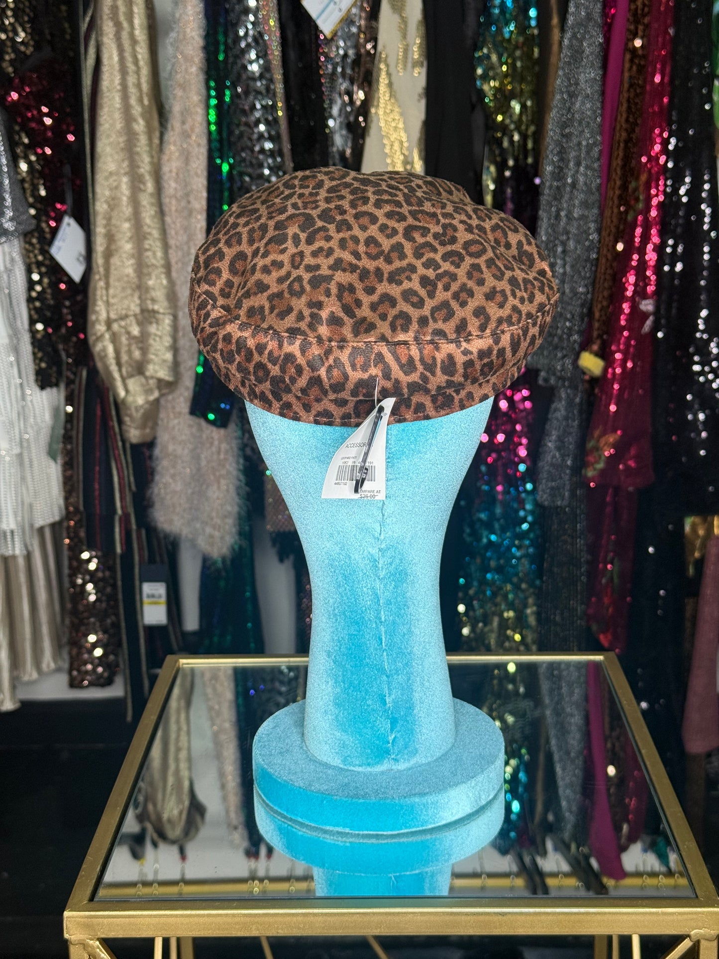 Leopard Newsboy Hat