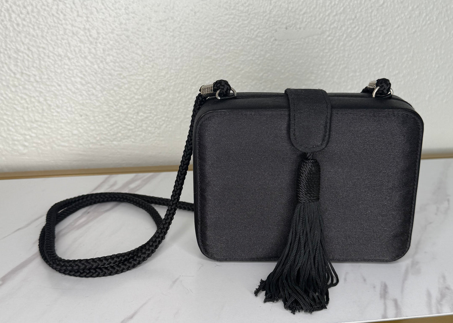 Black Satin Evening Bag