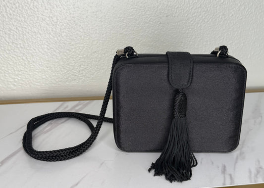 Black Satin Evening Bag