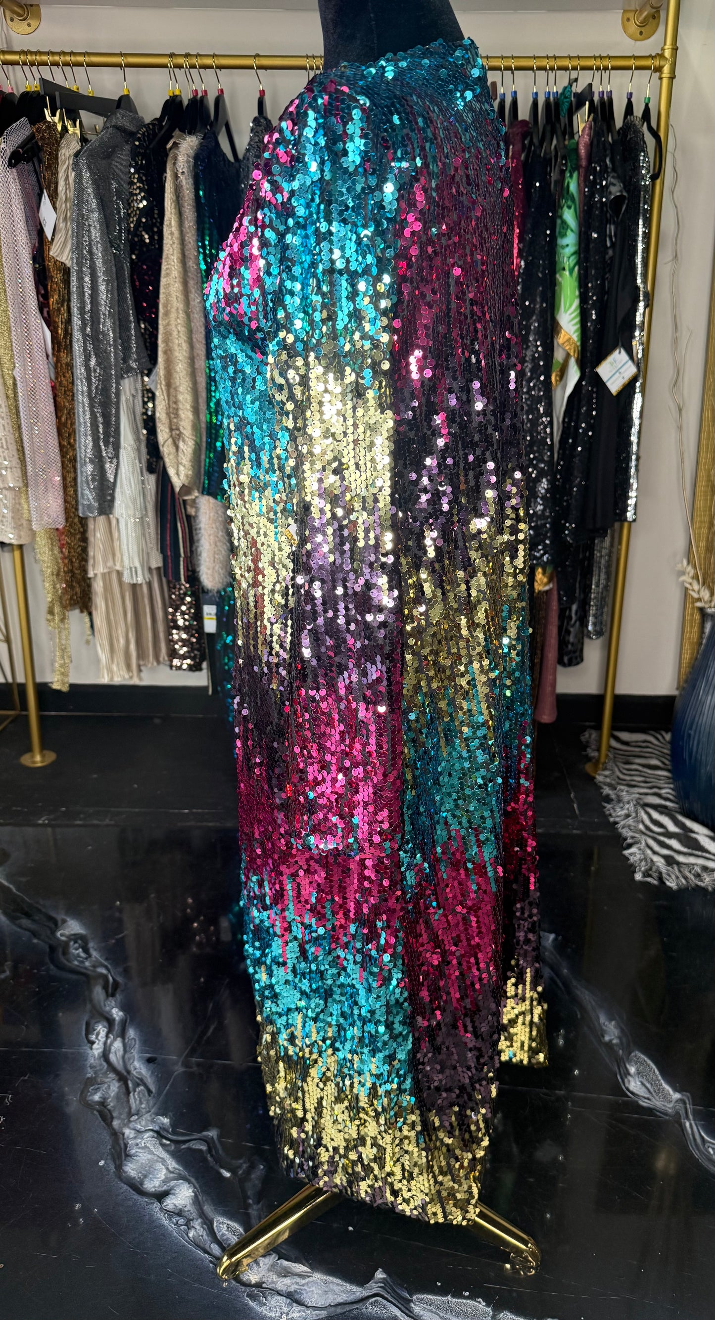 Colorful Sequin Duster