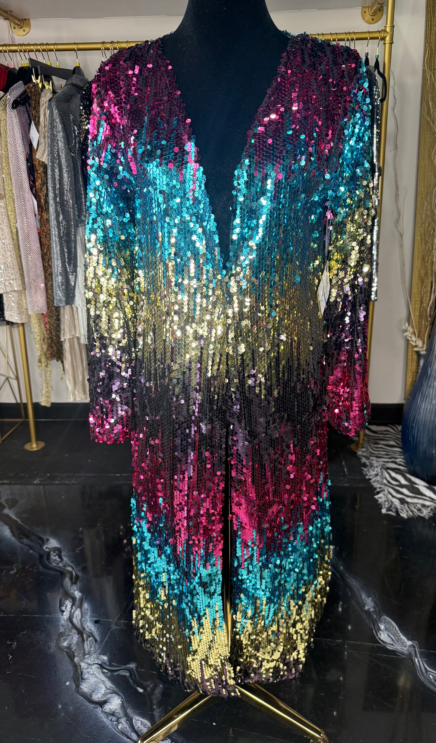 Colorful Sequin Duster