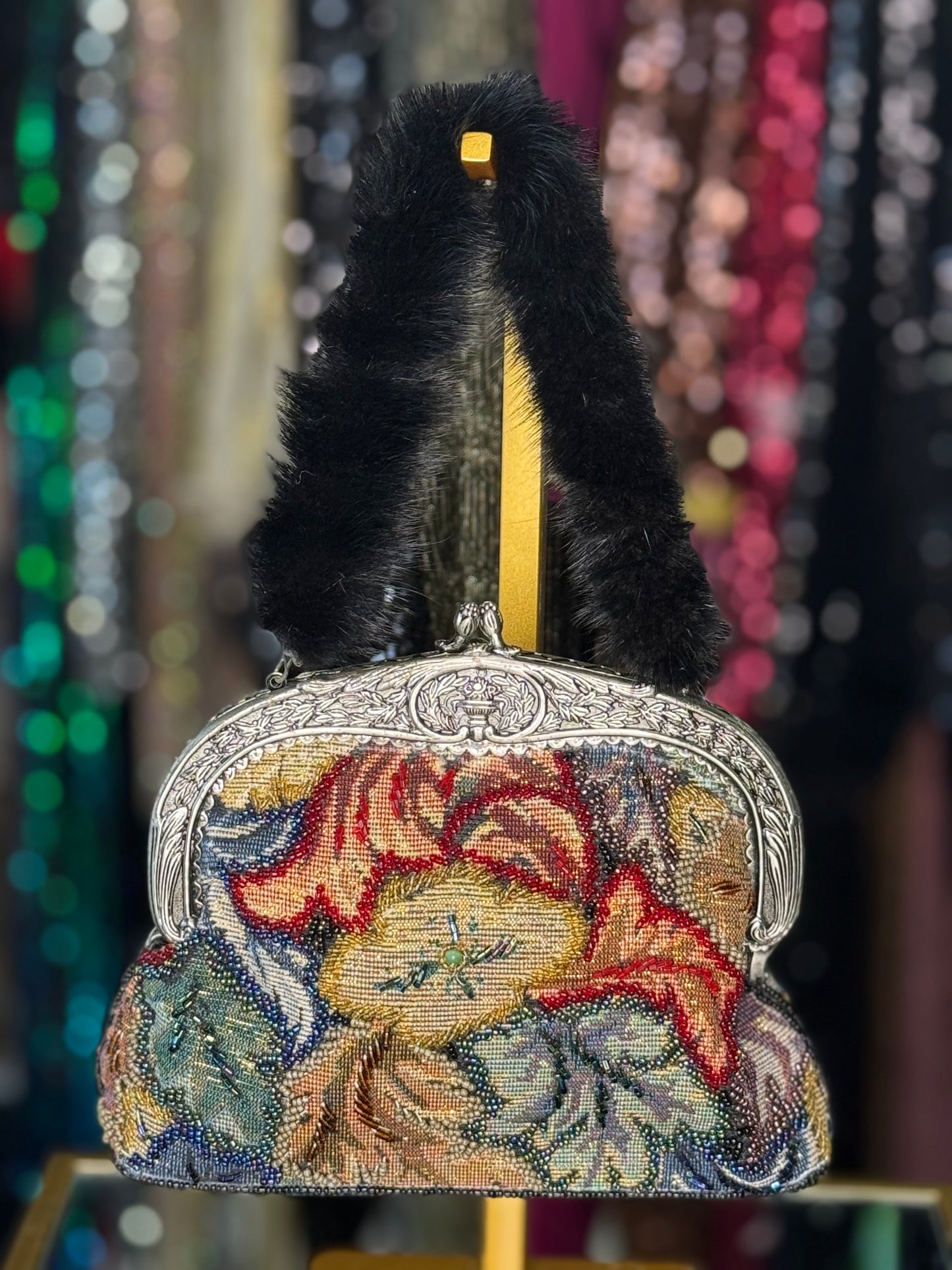 VTG 80s Beaded Handbag