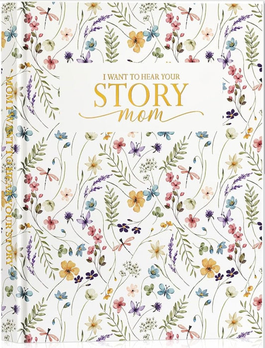 Mom Life Story Book Journal with 270+ Prompts, Leather Hardcover