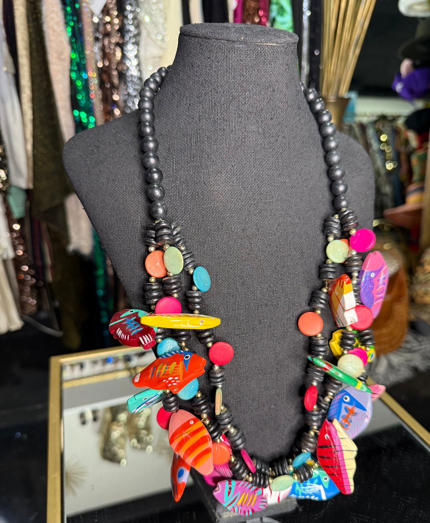 Handmade Wooden Fish Necklace
