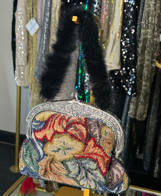 VTG 80s Beaded Handbag