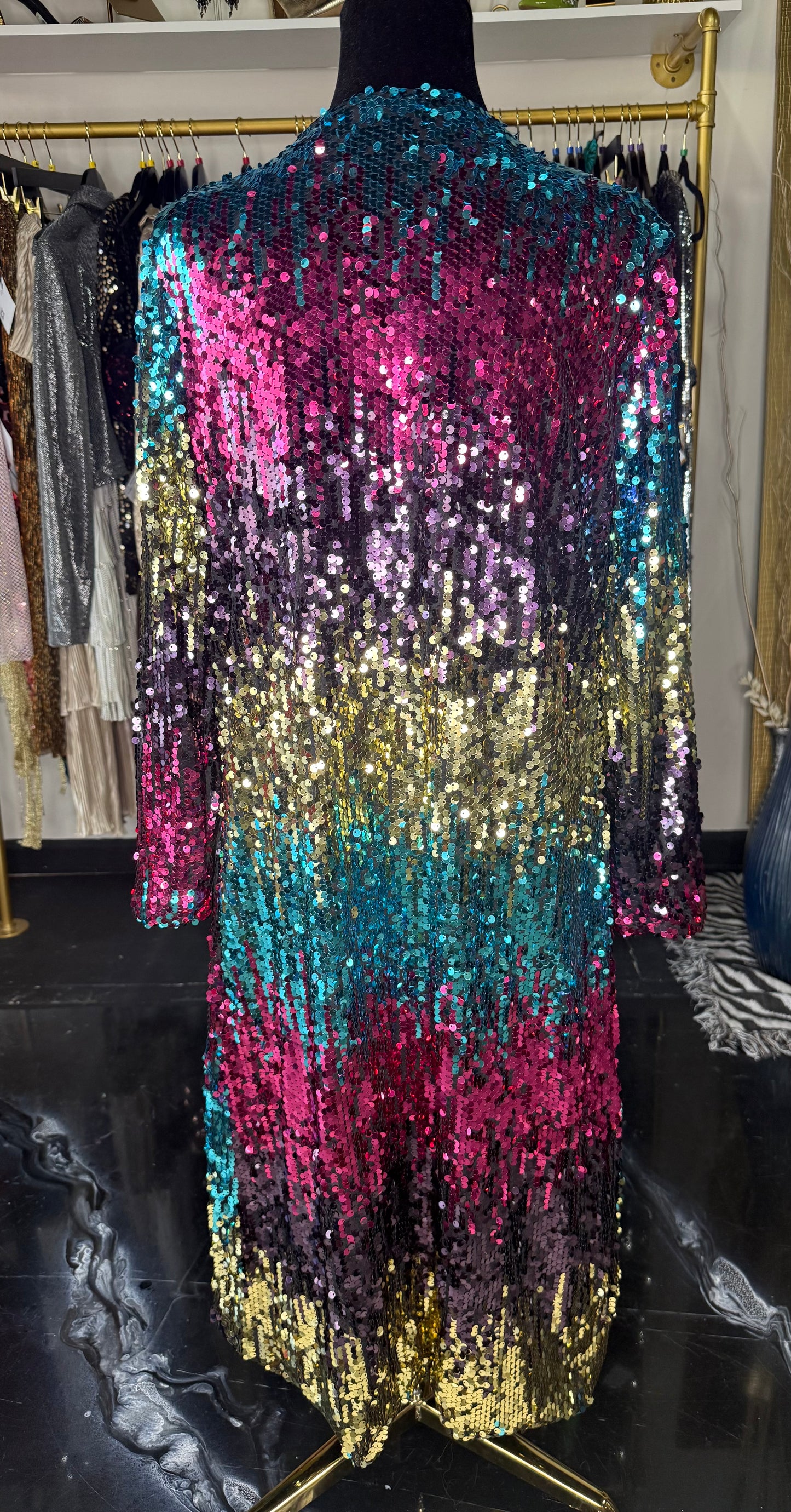 Colorful Sequin Duster