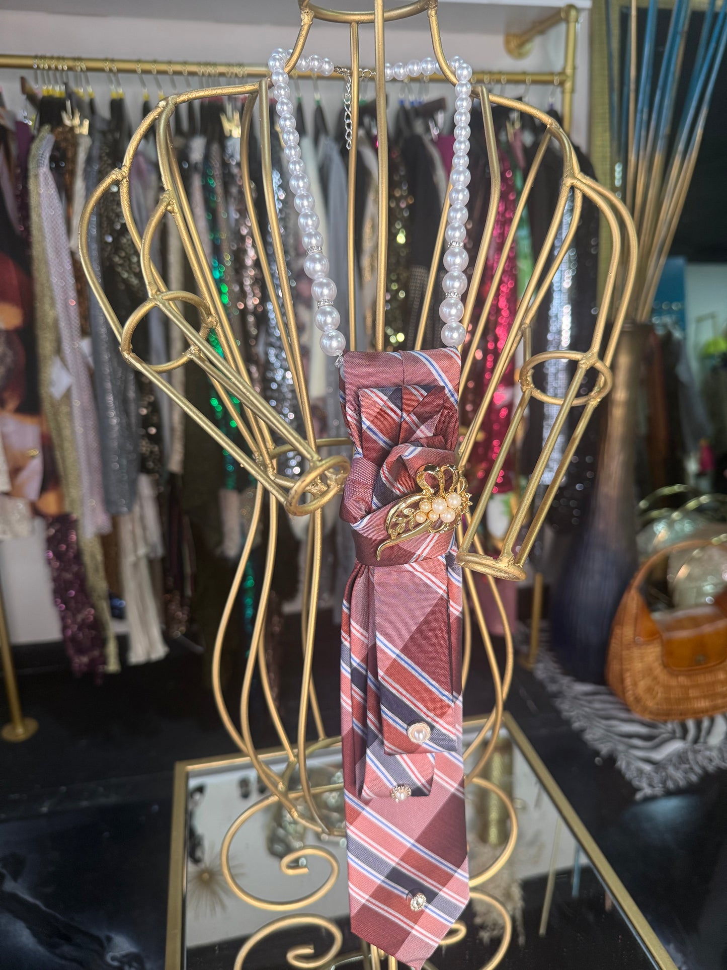 Fall Custom Tie Necklace