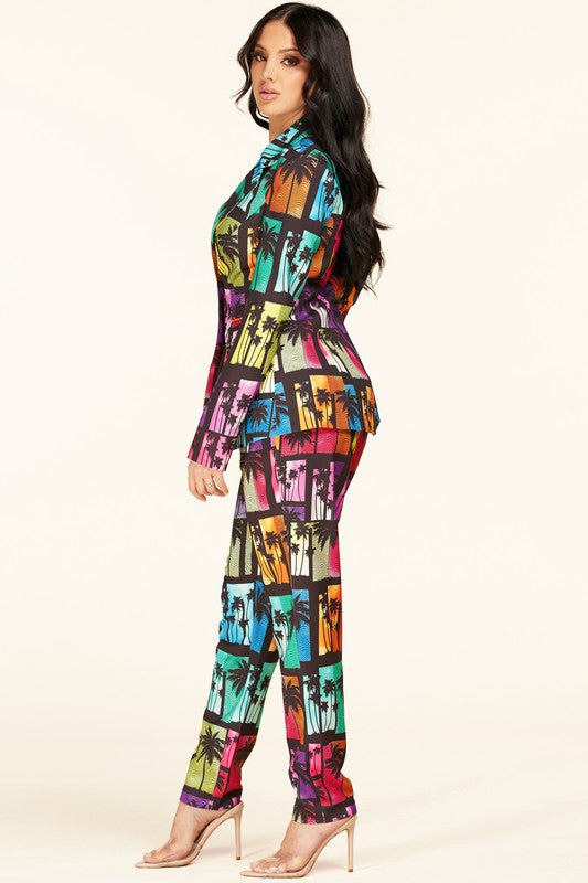 Palms De Luxe Blazer & Pants Set