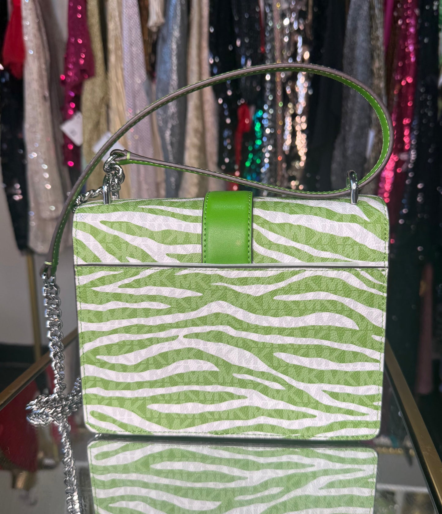 Greenwich Small Zebra Print Handbag