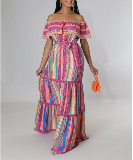 Off Shoulder Maxi Dress