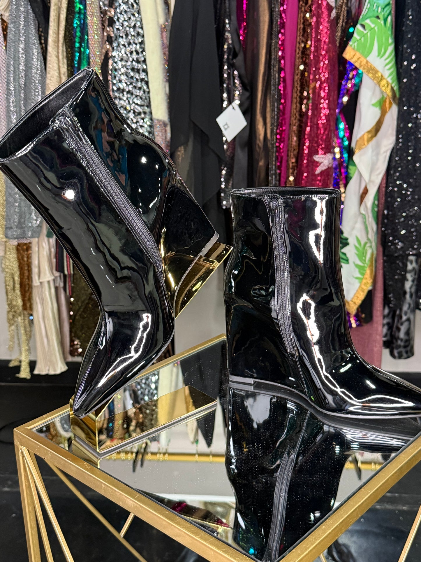 I.N.C. Patent Leather Booties