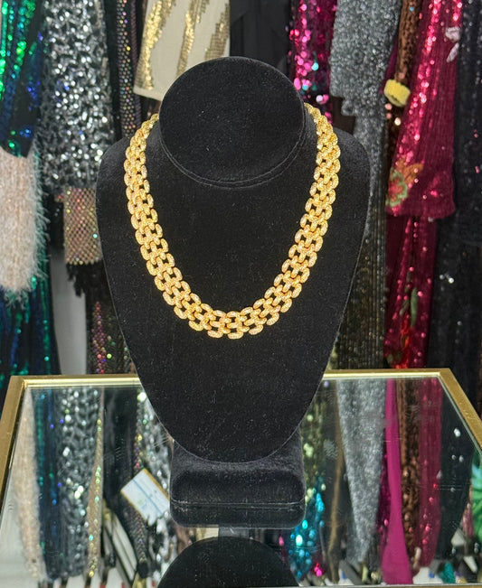 VTG Gold Monet Chain Link Necklace