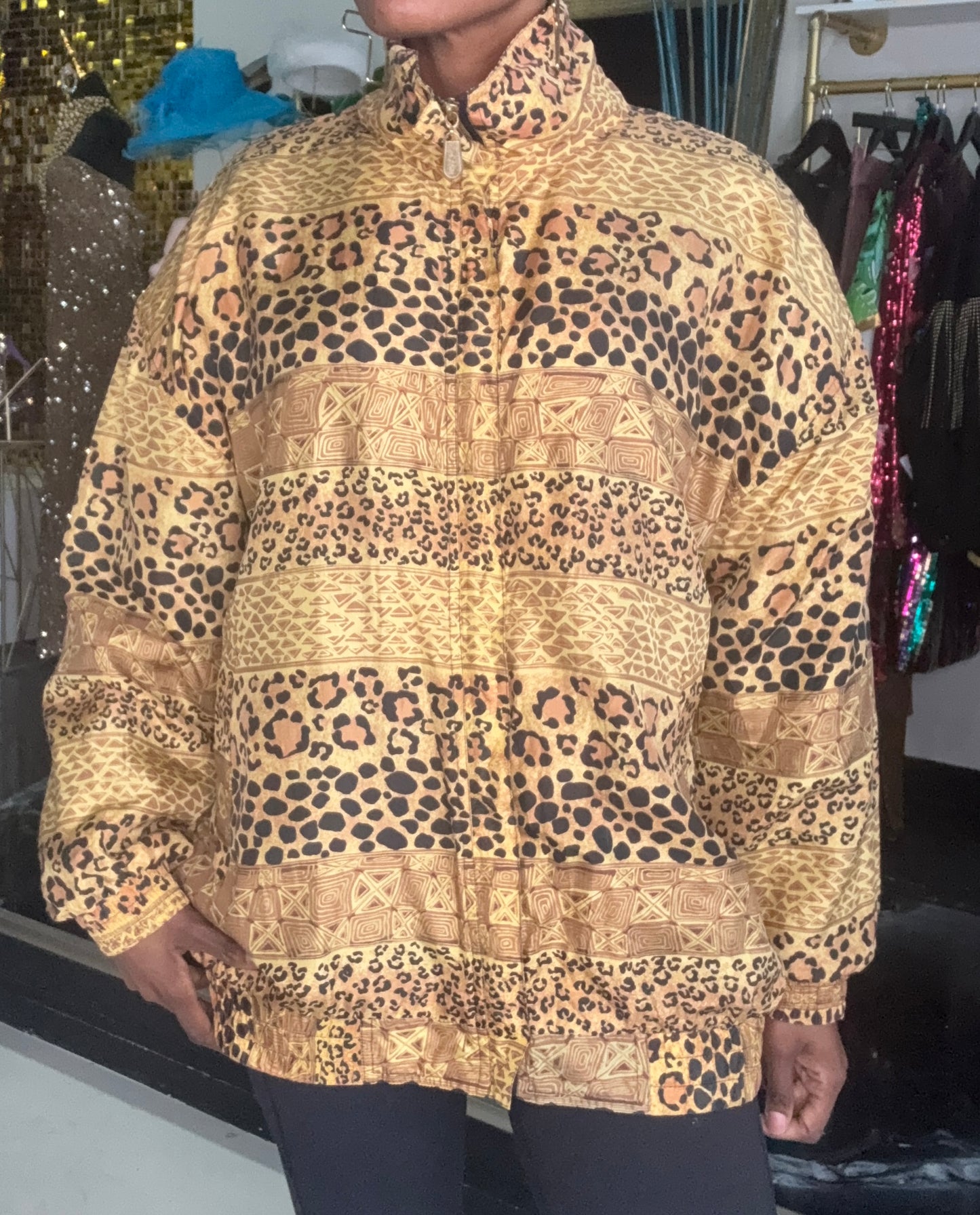 VTG Animal Printed Bomber