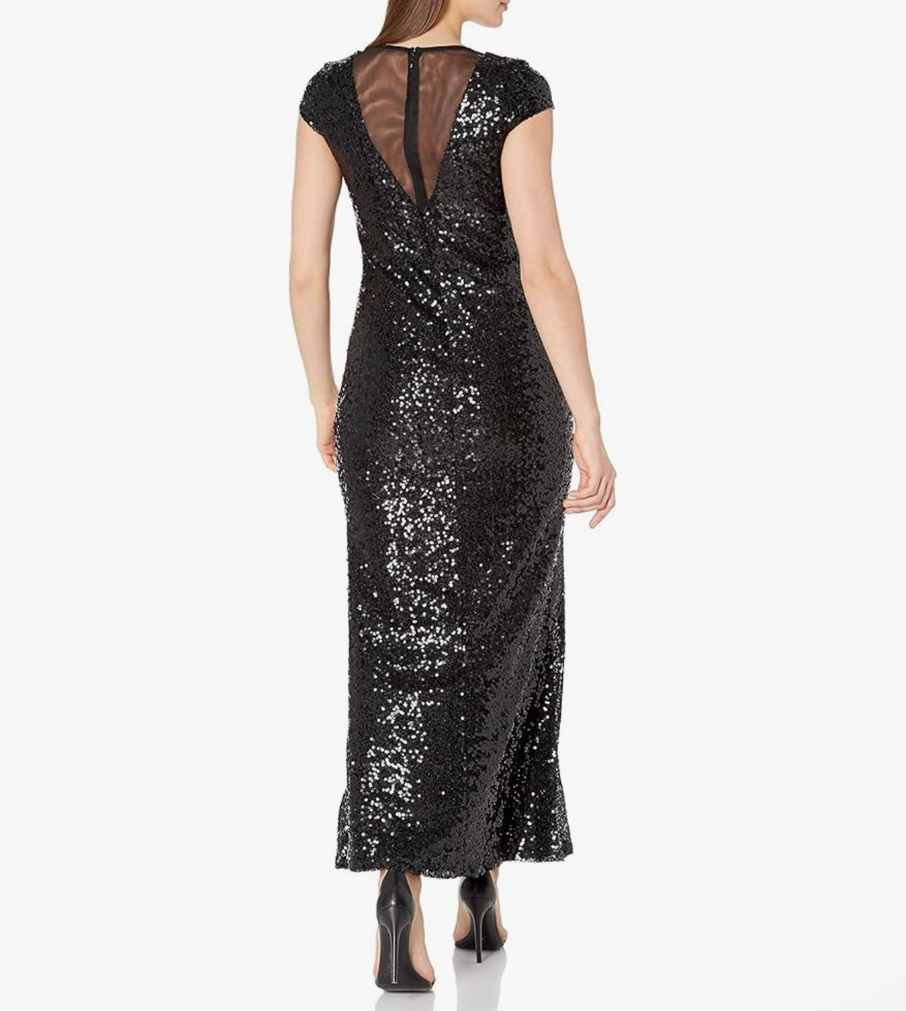 Marina Black Sequin Gown