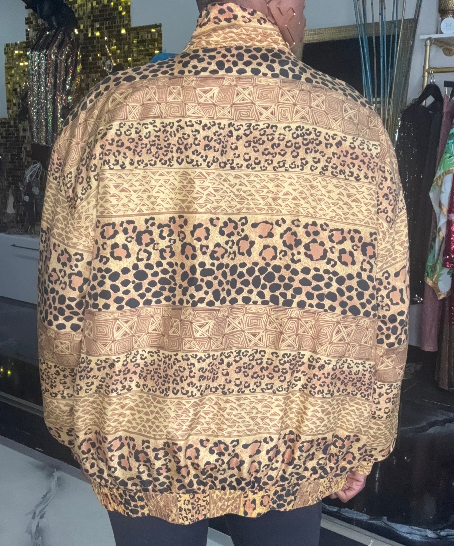 VTG Animal Printed Bomber