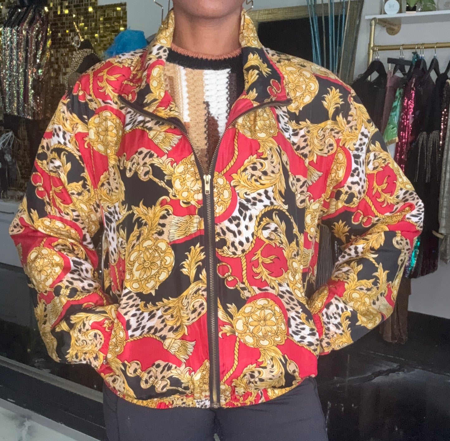 VTG Printed Bomber