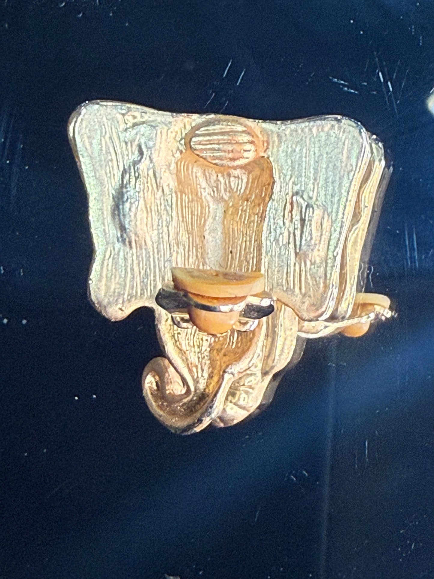 VTG 90s Gold Brushed Elephant Earrings