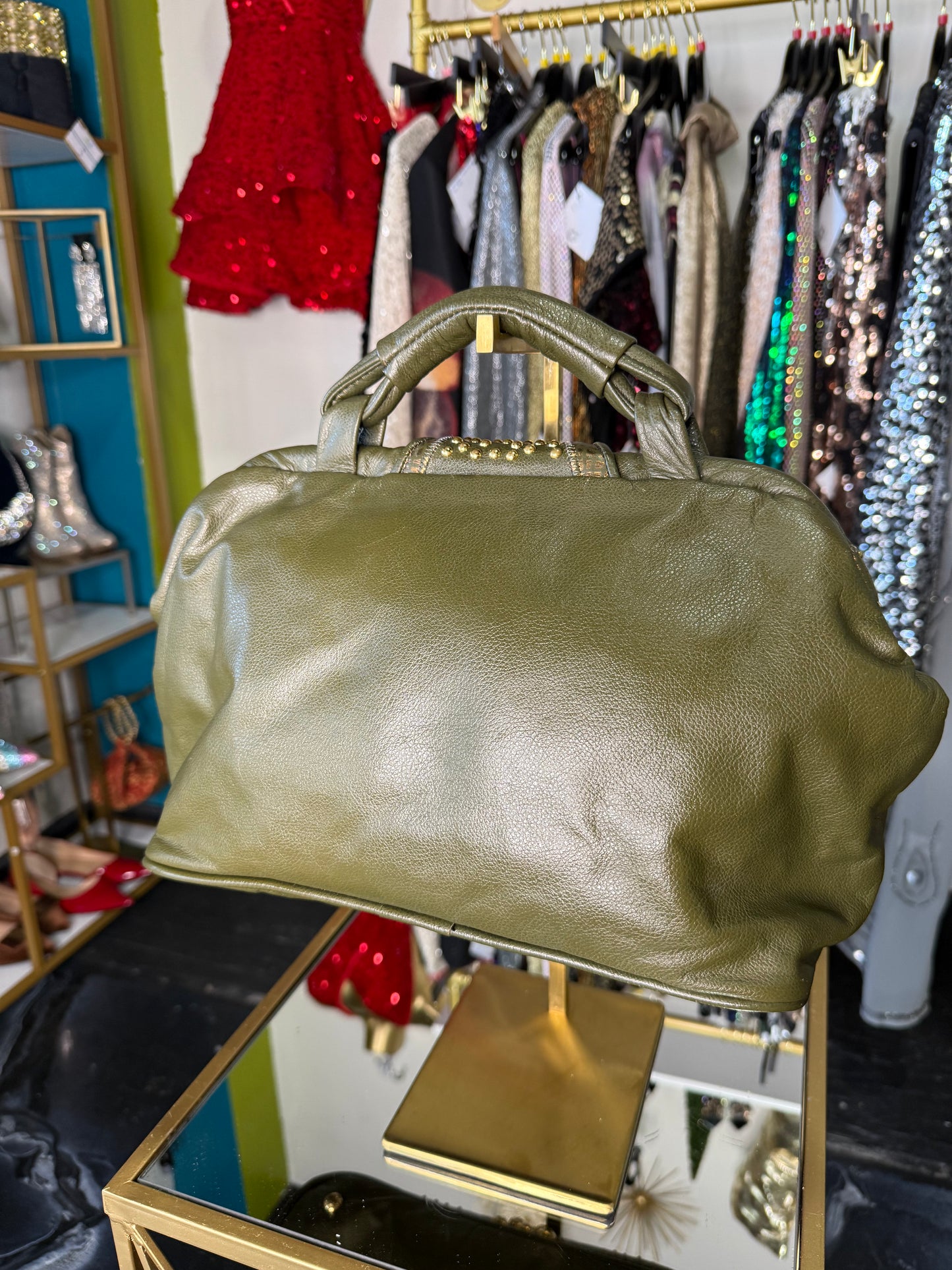 VTG Olive Green Crossbody Bag