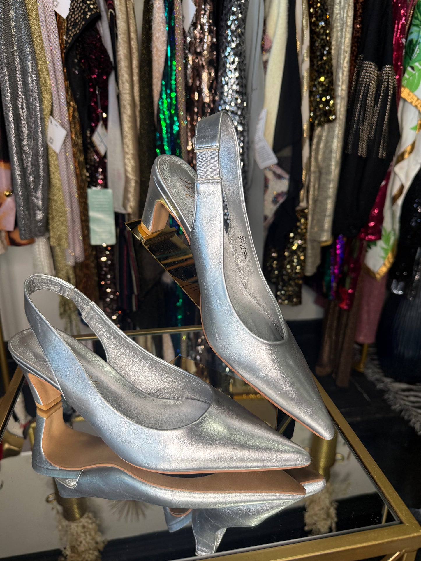 Silver Matisse Sling Back Heel