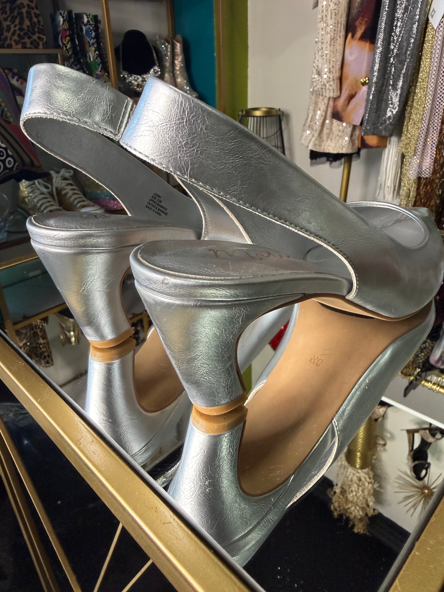 Silver Matisse Sling Back Heel
