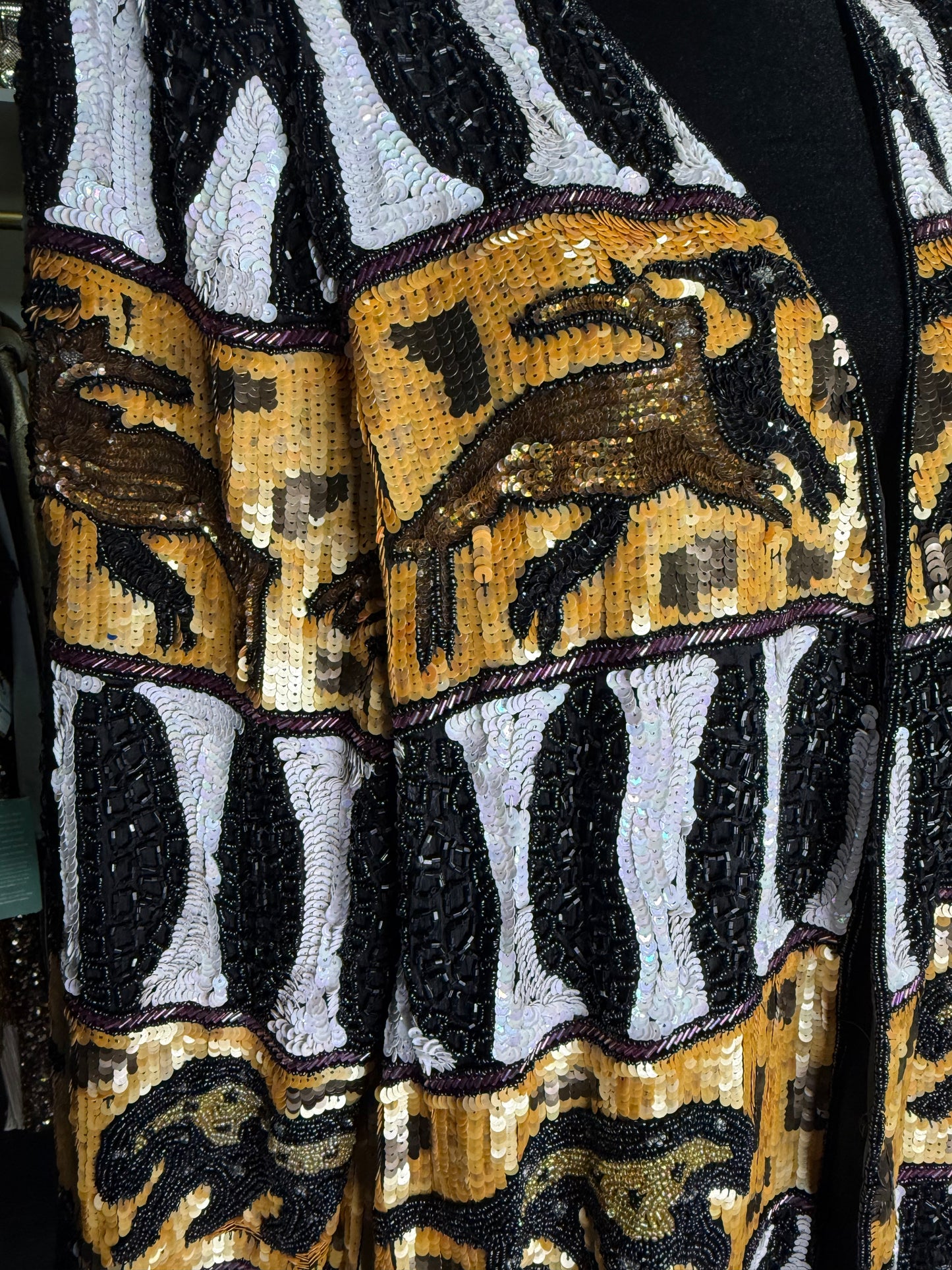 🔥VTG Safari Sequin Beaded Jacket