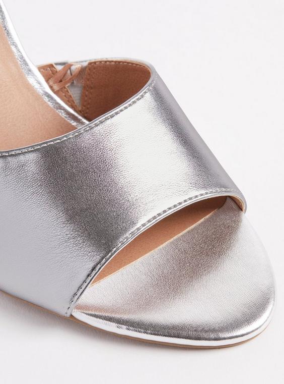 Silver Lucite Wedge Heels