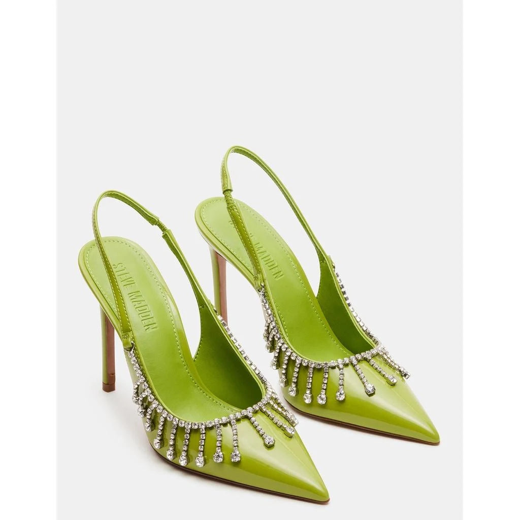 Mean Green Rhinestone Heels