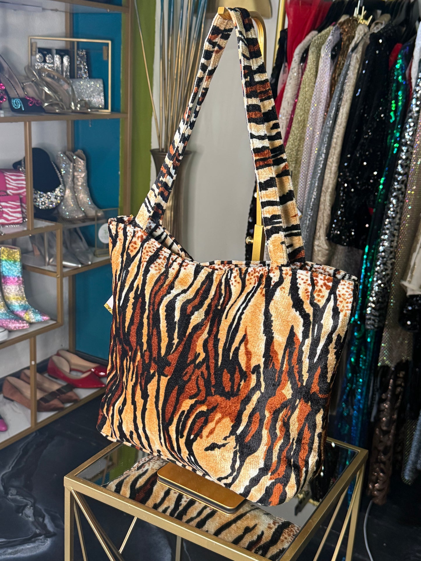 Tiger Print Tote Bag
