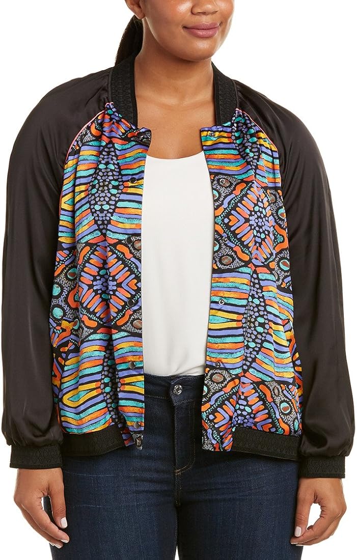 Geo Print Bomber Jacket