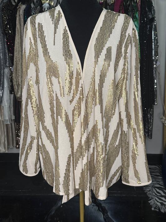 NWT Gold Sequin Mini Duster