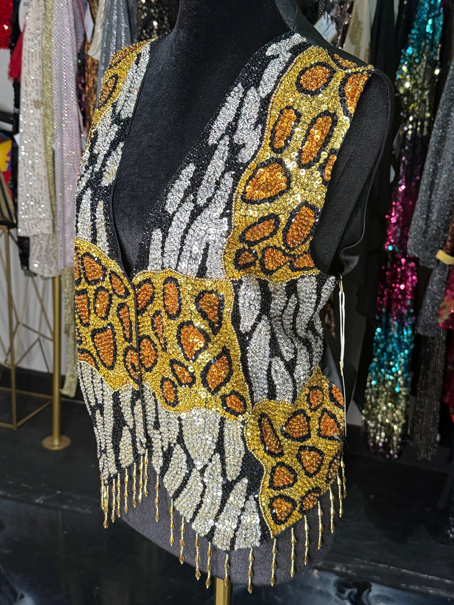 🔥VTG Blazin Animal Print Vest