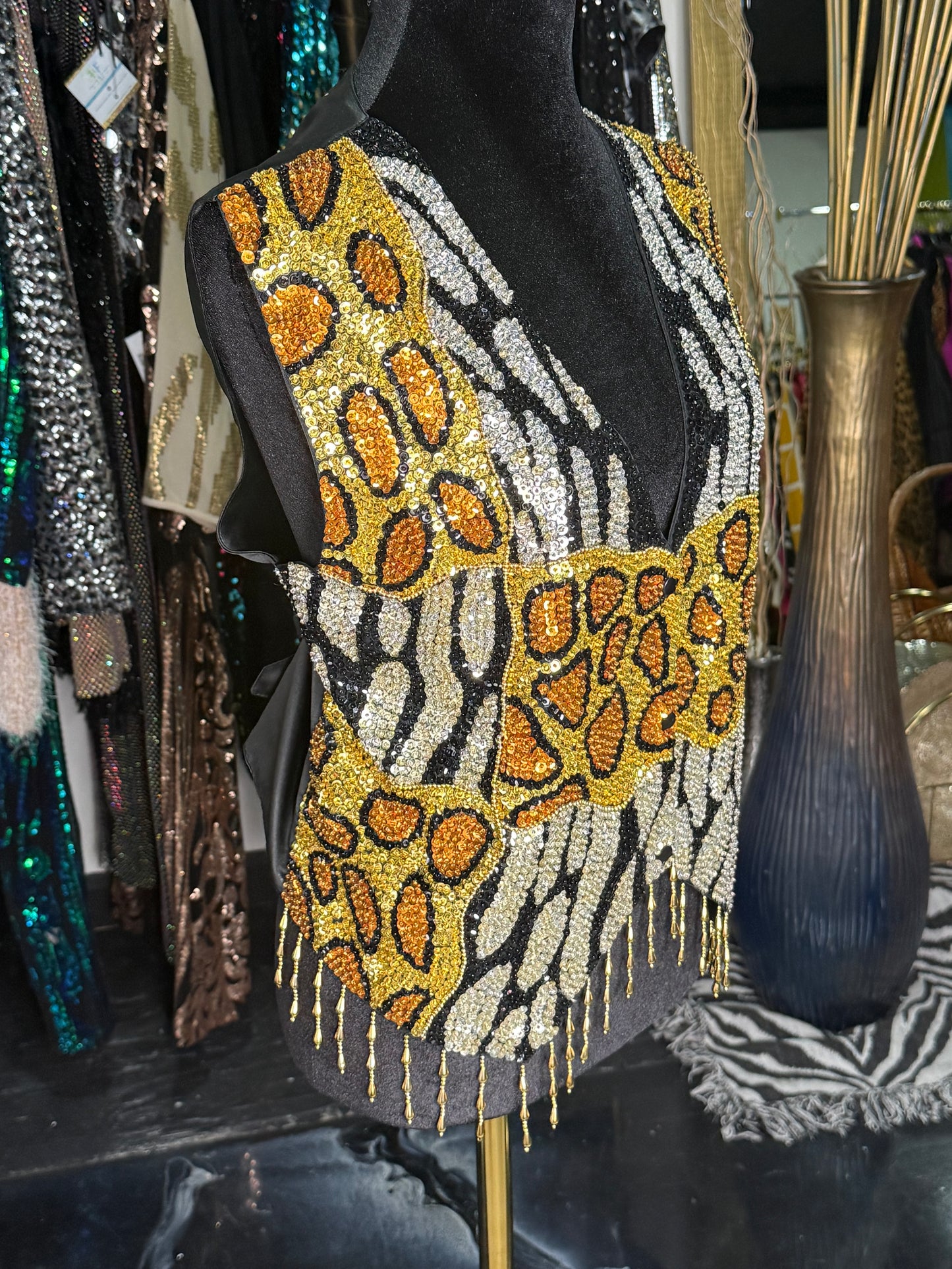 🔥VTG Blazin Animal Print Vest