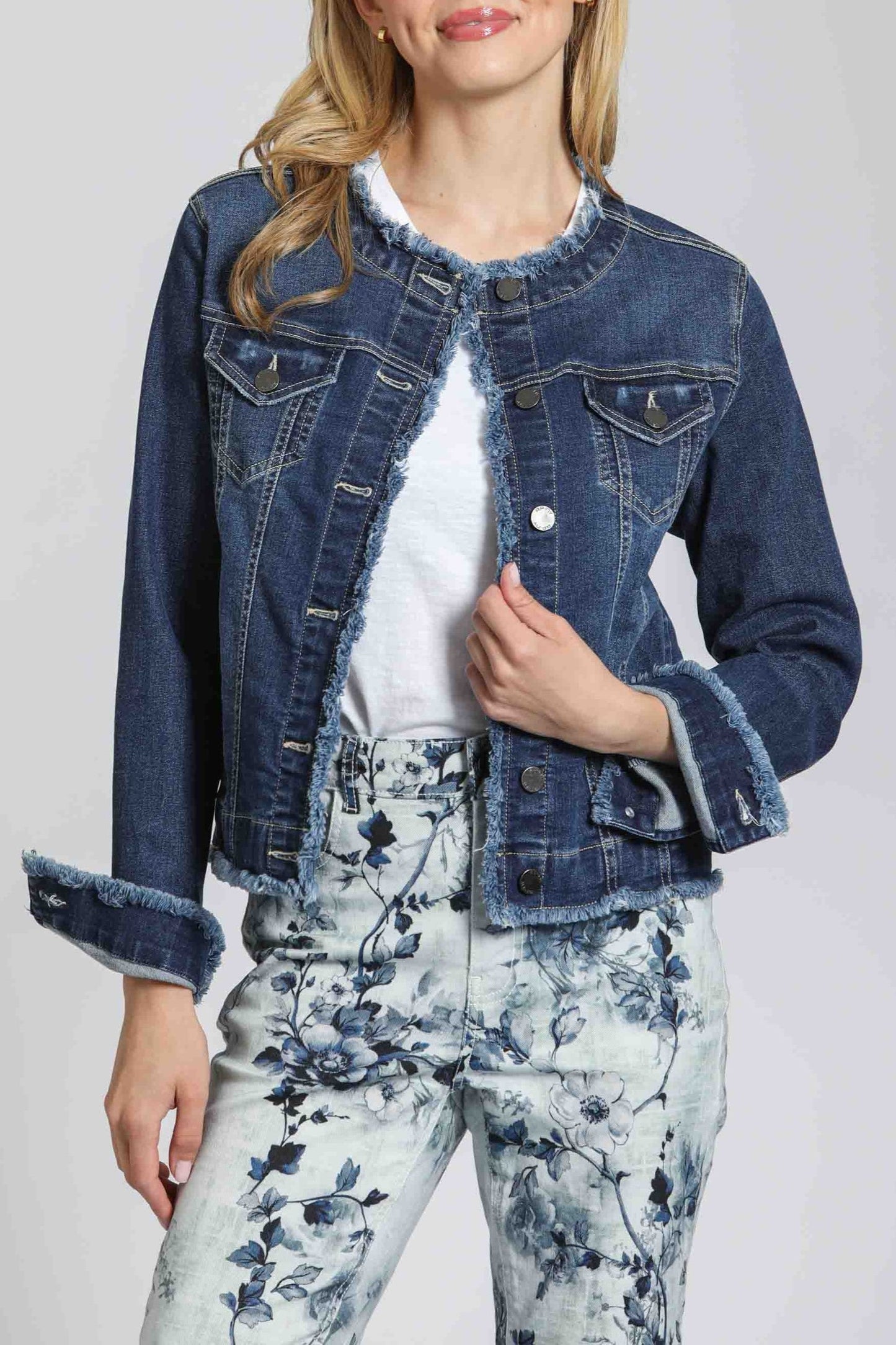 APNY Denim Fringe Jacket